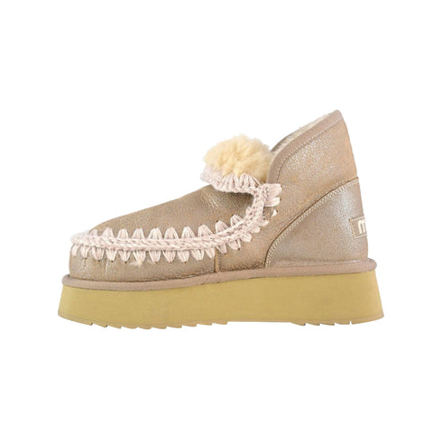 MOU Stivali Stivaletto Donna Mini Eskimo Platform metalic 36 - Francavilla Moda
